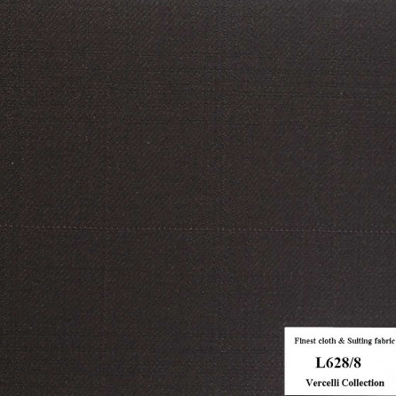 [HẾT] L628/8 Vercelli CXM - Vải Suit 95% Wool - Đen Trơn